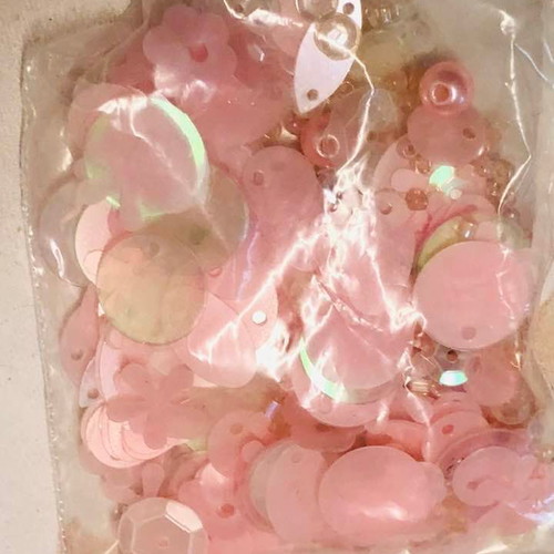 Pink sequins No 10 for embroidery and jewelry new