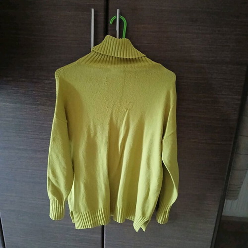 Pullover turtleneck used, green, size S-M