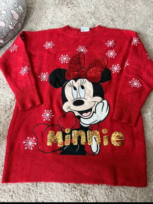 Disney Christmas blouse like new, red, size L