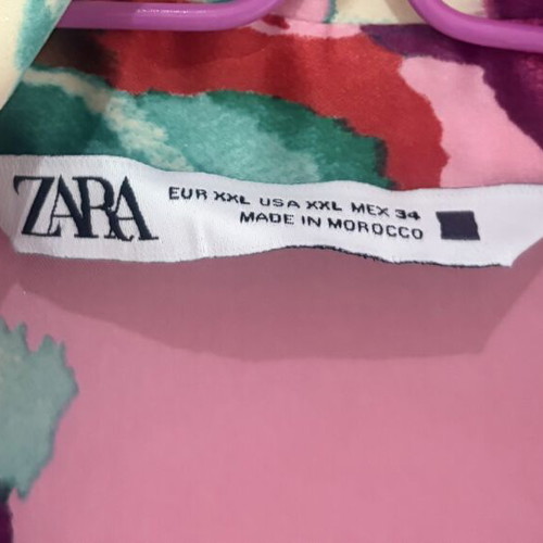 Zara satin shirt like new, size XS, multicolored