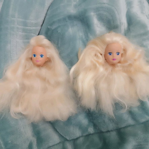 Skipper 90s used doll heads with soft hair