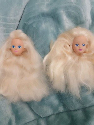 Skipper 90s used doll heads with soft hair