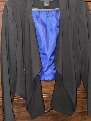 H&M asymmetric black jacket like new, size M