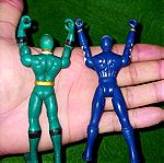 POWER Rangers 2 Αυθεντικές Φιγούρες Dino Thunder Μπλε 2004 και Mystic Force Πράσινος 2005 Bandai Original Blue Ranger Green Ranger Action Figures Φιγούρες Δράσης