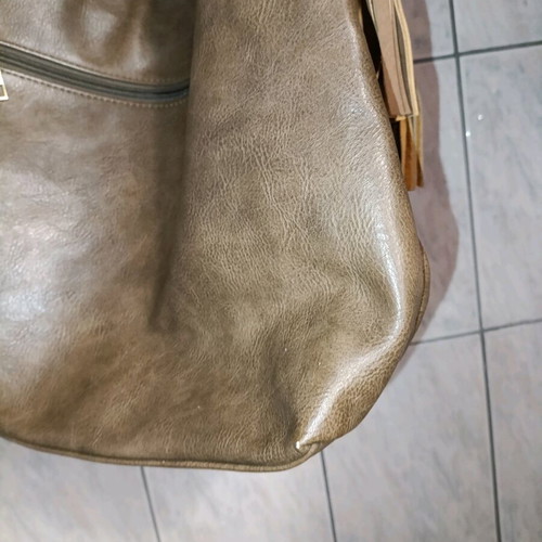 Brown shoulder bag like new made of eco leather