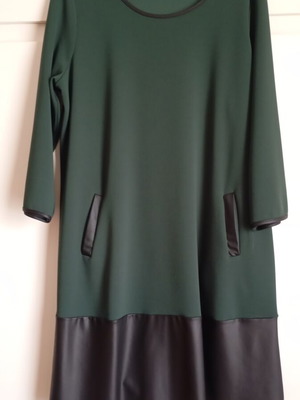 Juicy Girl plus size dress size 5XL dark green with leather details like new