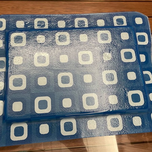 Glass Swedish serving tray new