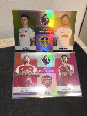 Arsenal and Leeds cards like new