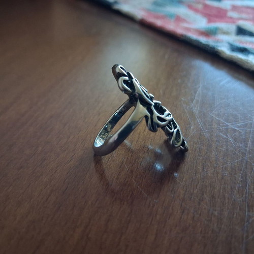 Ring with Rose New, Medical Steel, Size 57