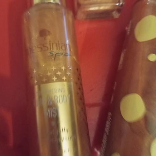 Skin Glow body oil 100 ml, Nuxe dry oil 10 ml, Messinian shimmering mist 100 ml set