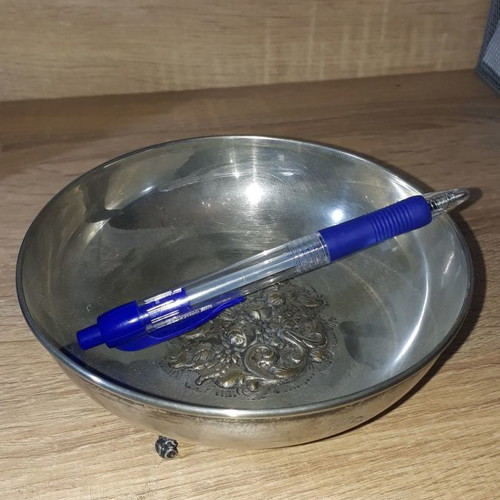 Silver-plated serving dish used 14cm