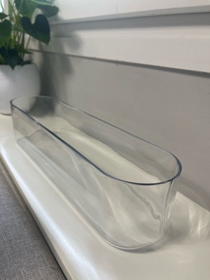 Μεγάλο γυάλινο οβάλ βάζο μεταχειρισμένο 37cm