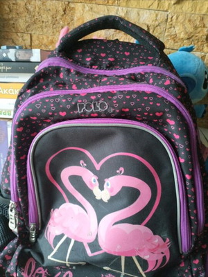 Polo shoulder bag used, black and pink