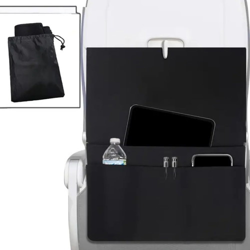 Airplane seat organizer bag new, black