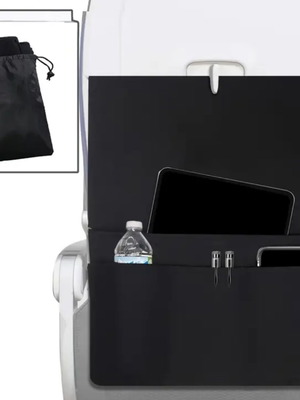 Airplane seat organizer bag new, black