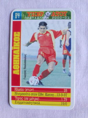 Athinaikos Yperatou football sticker 2000/01 used