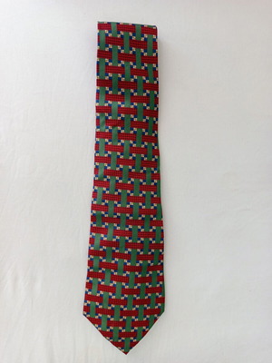 Giovanni tie with colorful geometric pattern, like new