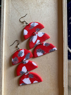Handmade polymer clay earrings
