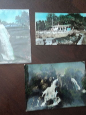 Edessa Waterfalls Postcards used, set of 3, 1950s