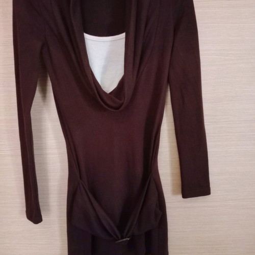 Brown blouse dress used On Line, size S