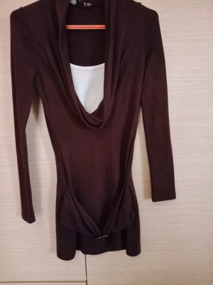 Brown blouse dress used On Line, size S