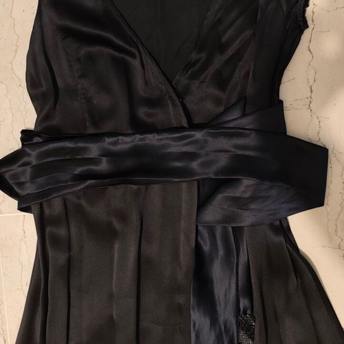 Long Black Satin Dress used, Under Ground, size S
