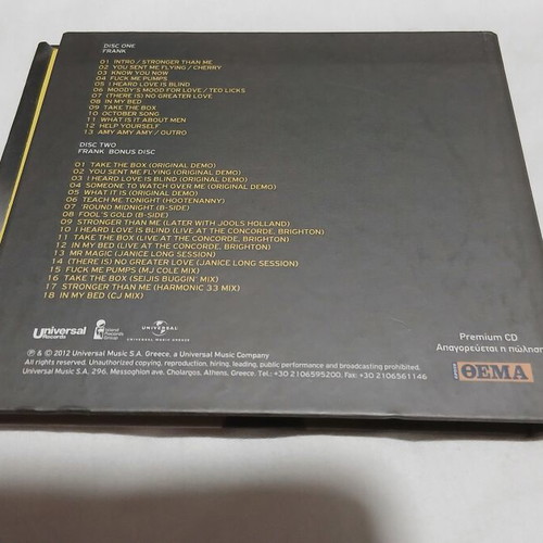 Amy Winehouse Frank 2 CD digipack with documentary