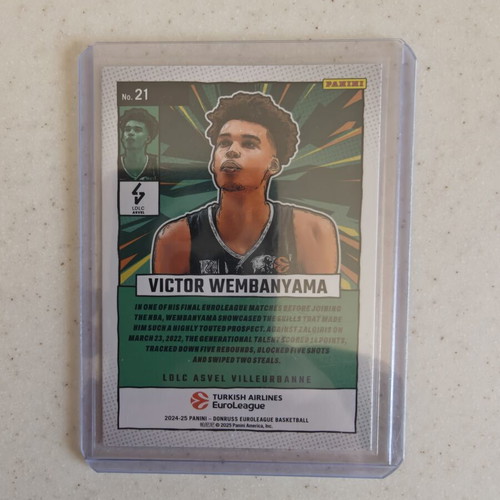 Panini Euroleague Victor Wembanyama Red Laser card /75