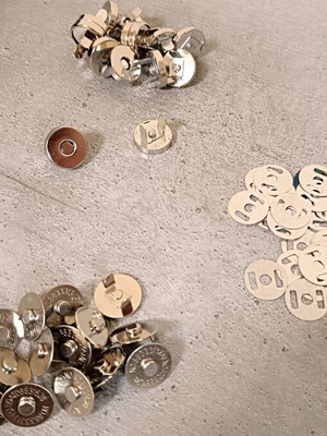 Μαγνητικά κουμπώματα διαμέτρου 18 χιλιοστών νίκελ 15 σετ καινούργια