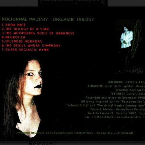 Nocturnal Majesty Orgiastic Trilogy CD used, metal