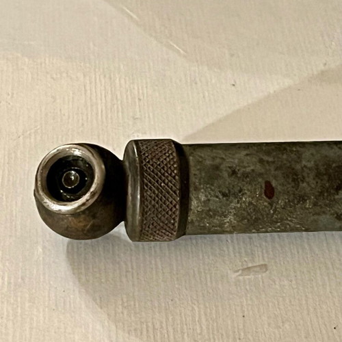 Antique tire pressure manometer used, 1920-30, in atmospheres (AT)