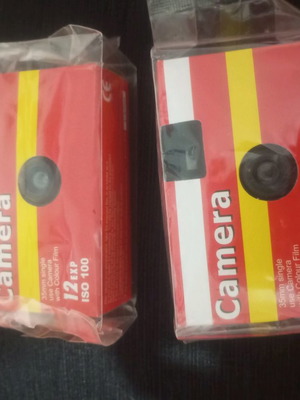 Disposable collectible cameras used, pack of 2