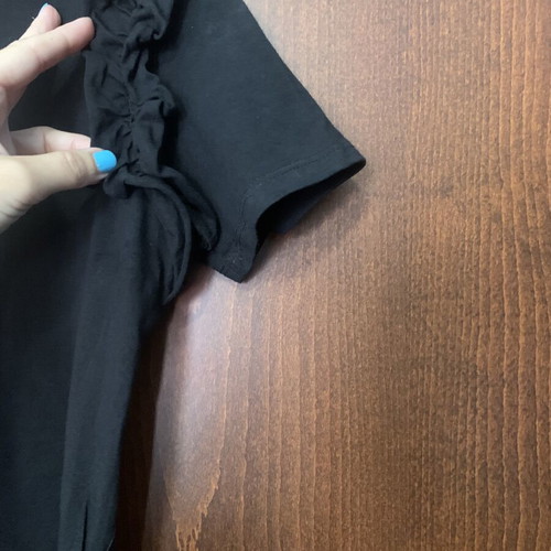 Zara black blouse with ruffle sleeve like new, size S