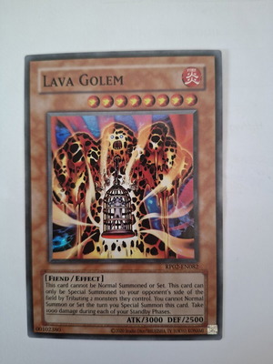 Yu-Gi-Oh! Lava Golem card like new