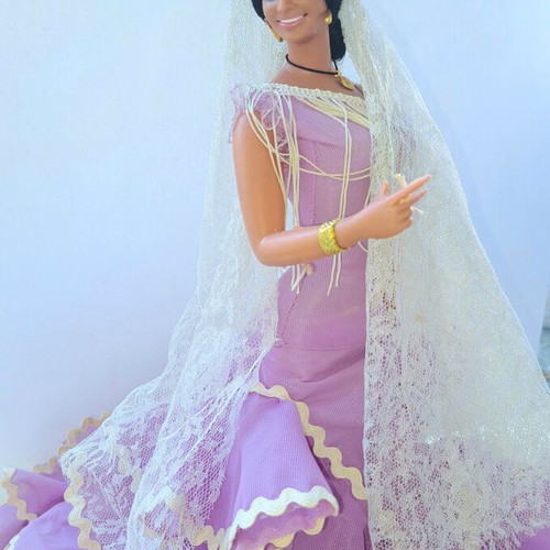 Vintage Spanish Flamenco Dancer Doll Chiclana like new, 45 cm