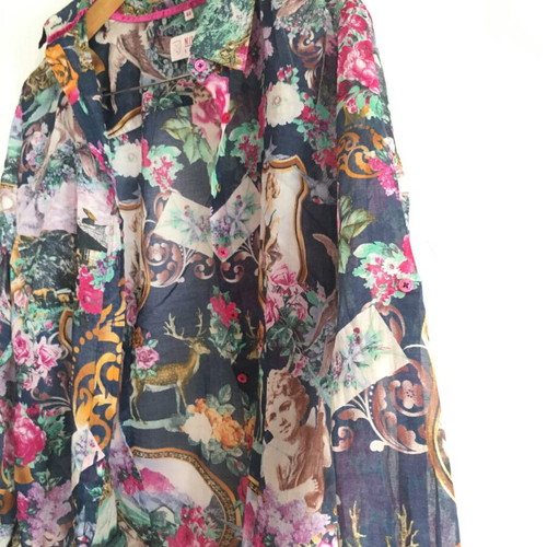 Milano Italy vintage colourful shirt XL, cotton