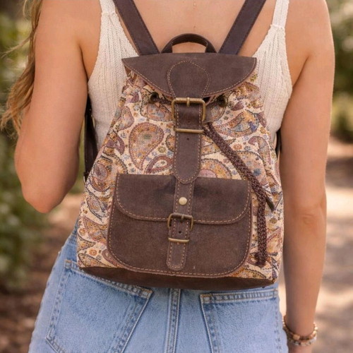 Handmade backpack new from genuine leather, Greek craftsmanship