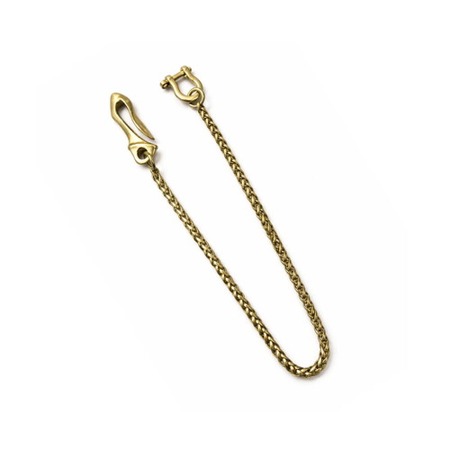 Bronze belt keychain new, heavy industrial build, gold-colored