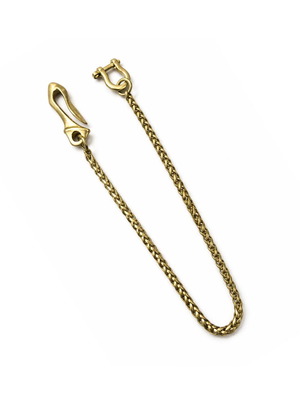 Bronze belt keychain new, heavy industrial build, gold-colored