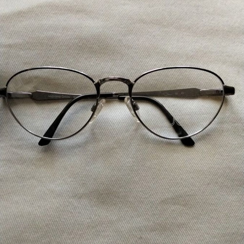 Vintage metal eyeglass frames like new, silver, men's and women's set
