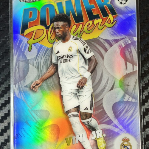 2025/26 Topps Chrome UEFA Club Competitions Vinícius Jr. Power Players Insert card