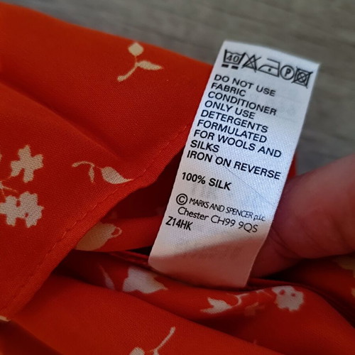 Marks & Spencer silk blouse size S new, coral color