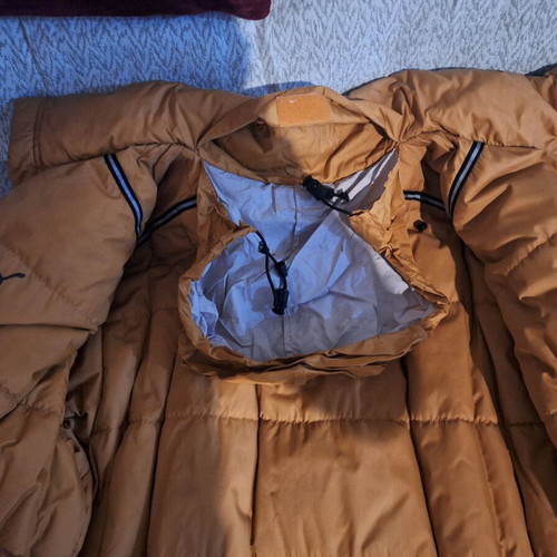 Puma puffer jacket reversible winter medium like new green orange