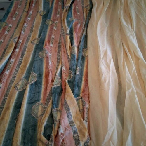Cotton satin curtains like new, set of 2 pieces