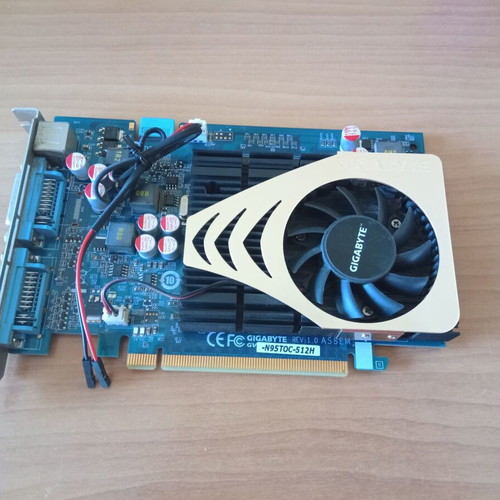 Gigabyte GV-N95TOC-512H (9500GT) graphics card used with 2x DVI-D