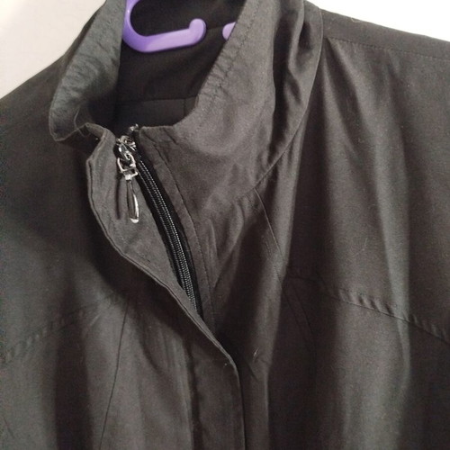Women's black lightweight coat, casual classic style