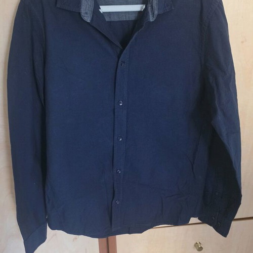 Blend men's blue navy shirt used, size L