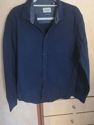 Blend men's blue navy shirt used, size L