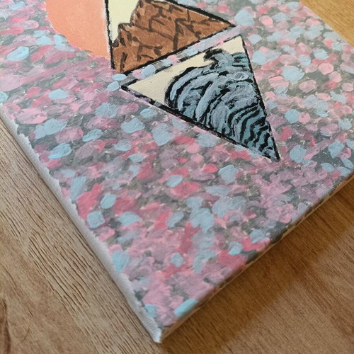 Mountain - Sea painting like new, painted on canvas