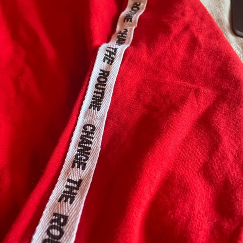 Noa & noa red cardigan size M like new with white details